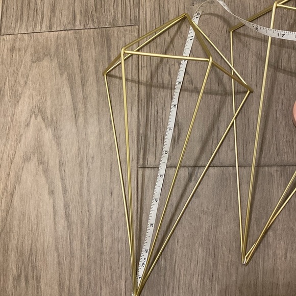 6 pc -large gold tone metal diamond shape wall art / craft projects - Picture 5 of 7